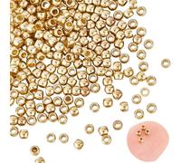 300pcs 2mm Gold Crimp Beads Crimp Beads Stainless Steel Beads Spacer Round Beads Loose Beads For Bracelet Beads For Necklaces Bracelets Jewellery Making