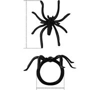 300pcs Anneaux d'araignées Anneaux d'Halloween For Kids Party Favors 1.96 '' Black Plastic Spider Bulk For Kids Costume Accessoires Halloween Party Decorations Fournisseur | All Saints Day Decor