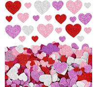300pcs Autocollants Coeur En Mousse,Autocollants En Mousse De Paillettes,Autocollantes Enfants Coeur Stickers Paillettes,Stickers Mousses Colorés Gommettes Pour Artisanat Diy Décoration