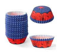 300pcs Caissettes à Cupcakes, en Papier Motif Araignée Rouge pour Décoration de Mariage Anniversaire Glace Dessert