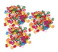 300PCS Colorful Small Wooden Numbers for Crafts, Mini Wood Clock Numbers Rustic Buttons for Clothes Sewing Teaching Scrapbooking Art Crafting Decoration