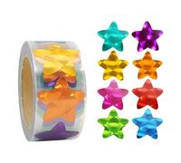 300Pcs Colorful Star Shaped Sticker Adhesive Sealing Labels Sparkling Five Pointed Star For Journal Planner Journal Decoration