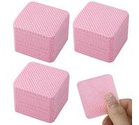 300pcs Coton Ongles Gel Non Pelucheux, Cleaner Degraissant Lingettes Vernis Semi Permanent - Rose