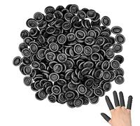 300pcs Cubiertas de Látex Dedales de Látex Protegetor Protegen de la Estática Manga dedo,Desechable Cubiertas Protectora para Dedos para Hacer Artesanía, Arte Del Clavo,Reparación Electrónica (Noir）