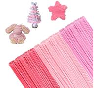 300pcs Fils Chenille Colorés, Cure Pipes, Bâtons Torsadés de Macarons pour Décorations et Artisanat Créatif, DIY, 30 * 0,6 cm