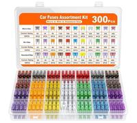 300Pcs Fusible Voiture Set,160 Mini Fusible Auto+90 Moyenne Fusible Automobile+50 Micro Fusible+Extracteur-pour Voiture/Camion/Moto