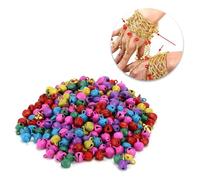 300pcs Jingle Bells, 6mm Mini Bell Charms pour la Fabrication de Bijoux Jingle Bells pour l'artisanat DIY Bracelet Bracelets de Cheville Collier Tricot(Coloré)