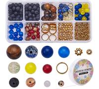 300pcs + Kit De Fabrication De Bracelet Galaxy Guardian Avec Système Solaire Comprenant 100pcs Perles De La Planète Et 100pcs Pierres De Lave Et 100pcs Perles D'espacement Pour Femmes