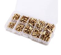 300pcs M3 Ecrou Vis Entretoise Fileté Mâle Femelle Hexagonale Boulon Laiton Assortiment