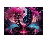 300pcs Mini Puzzle pour Adultes Arbre Lune Symbole Détente