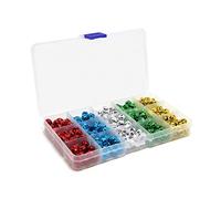 300Pcs Petites Clochettes, BetterJonny 10MM Clochettes Grelots en Métal Jingle Bells Coloré Cloche de Noël Multicolore Grelots pour Fabrication de Bijoux Décoration de Fête de Noël
