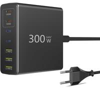 300W Chargeur Usb C: 7 Ports Gan Tech Chargeur Rapide Usb C, Pd Pps Double 100W, Station De Charge Pour Macbook Pro/Air, Série Iphone, Ipad, Samsung Et Autres