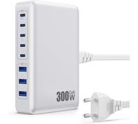 300w Chargeur Usb C Avec 8 Ports Gan ¿ Tech, 100w Chargeur Rapide Pd Qc Pps Prise Usb C Multiple Station De Charge Compatible Avec Macbook Pro/Air Laptop, Iphone, Ipad Pro, Galaxy, Steamdeck[Z1260]