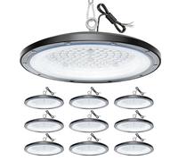 300W Eclairage LED Garage Projecteur LED Extérieur 10 Pièce | 30000LM Plafonnier Garage 6500K IP65 Waterproof UFO Lampe Atelier pour Factories, Warehouse, Workshop