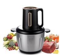 300W Hachoir Électrique, Mixeurs, Batteurs et Robots Multifonctions Avec Bol Acier Inox 2.5L, Robot Mixeur Petit Avec 3 Niveaux de Vitesse et 4 Lames en Inox pour Viande Légumes et Fruits