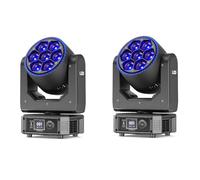 300W Lyre LED RGBW Tête Mobile Lumière de Fête, Beam Wash Lumière de scène Zoom Jeu de Lumière Soirée DMX512 Strobe Z axe 360° Rotation Infinie pour Disco DJ Noël Mariage 2PCS