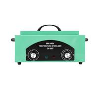 300W Stérilisateur air chaud chaleur sèche stérilisateur d'ongles minuterie Stérilisateurs Boîte nettoyage métal haute température outils stérilisation chaleur sèche restaurants cuisines (vert)