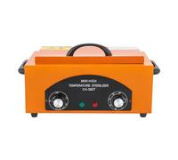 300W Stérilisateur air chaud chaleur sèche stérilisateur d'ongles minuterie Stérilisateurs Boîte nettoyage métal haute température outils stérilisation chaleur sèche restaurants cuisines (orange)