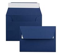 300x enveloppes C6 - couleur: bleu foncé - 11,4 x 16,2 cm - fermeture: Auto-adhésive avec Bande Détachable - pour papier A4, A5, A6 et pour invitations et lettres