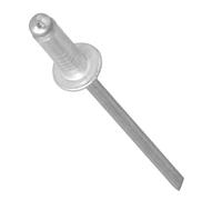 300x Rivets Aveugles 4,8x10 mm Pop Rivet Aluminium Acier Tête Zingué Couleur Argent Attache Matériaux Fins Métal Bois Plastique Cuir Applications Diverses