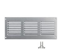 300x100mm Acier inoxydable Métal Grille de Ventilation - Grille D'aération avec Moustiquaire