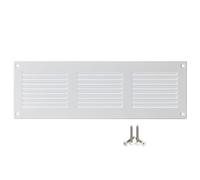 300x100mm Blanc Métal Grille de Ventilation - Grille D'aération avec Moustiquaire