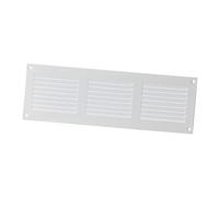 Europlast Grille de ventilation 300×100 mm avec moustiquaire – Acier blanc