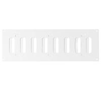 300x100mm Réglable Grille d'aération en Métal Blanc - Grille de Ventilation avec Réglage Coulissante