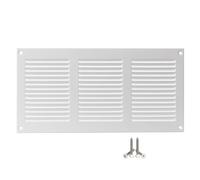 300x150mm Blanc Métal Grille de Ventilation - Grille D'aération avec Moustiquaire