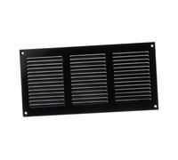 300x150mm Grille de Ventilation avec Moustiquaire - Grilles d'aération en Métal - Acier, Noir