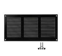 300x150mm Noir Métal Grille de Ventilation - Grille D'aération avec Moustiquaire