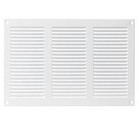 300x200mm Blanc Métal Grille de Ventilation - Grille D'aération avec Moustiquaire
