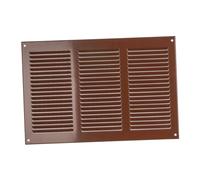 300x200mm Grille de Ventilation avec Moustiquaire - Grilles d'aération en Métal - Acier, Marron