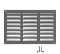 300x200mm Gris Métal Grille de Ventilation - Grille D'aération avec Moustiquaire
