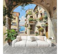 300x210 cm Seamless Join Easy Install Papier Peint Photo Architecture Des Villes BalnéAires Durable Waterproof Removable Mural 200x140 Cm Jaune Clair Papier Peint Anti-Stain Fresque Murale Grande