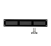 300x50mm Noir Métal Grille de Ventilation - Grille D'aération avec Moustiquaire