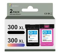 300XL Cartouche d'encre Remanufacturées pour HP 300 XL pour PhotoSmart C4680 C4780 DeskJet F4580 F2480 F2400 F2420 F4500 D5560 Envy 100 120 Imprimante (2 PCAK-1BK1C)
