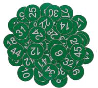 (301-500-Vert) Étiquettes Numérotées En Plastique, Gravées, Étiquettes D'identification, Étiquettes Pour Clés Sans Trou S2024123012376