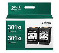 301 Cartouches d'encre Noir pour HP 301 XL 301XL Noir pour HP DeskJet 2540 2544 2549 2050a 3050a 3050 3055a pour Envy 4500 4502 4504 5530 pour OfficeJet 4630 4632 imprimantes, 2