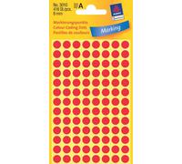 Avery Zweckform - Auto-adhésif - rouge - diamètre 8 mm 416 étiquette(s) (4 feuille(s) x 104 étiquettes rondes