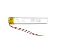 301055 3,7 V 250 mAh Taille 55 x 10 x 3 mm 1 pièce