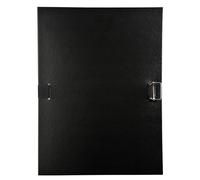 Exacompta - Réf. 30116H - 1 chemise à dos extensible en polypropylène couleur - 1 rabat en pied - fermeture par sangle - boucle à coulisseau cranté - dim 24 x 32 cm - couleur noir