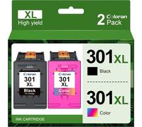 301XL Remanufactured Ink Cartridges Compatible with HP 301 XL Black and Colour for Envy 4500 5530 5534 4507 4500 4508 5534 Deskjet 2547 2050 1510 3055A 1050 3050 Officejet 4630 0