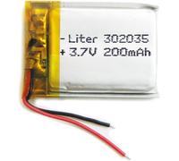 302035 LiPo 3.7V 200mAh 0.74Wh 1S 5C Battery for Rechargeable Electronics Mobile Phone Smartwatch GPS-Not Suitable for Radio Control 37 x 20 x 4 mm (200 mAh302035)