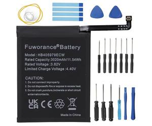 3020mAh 3.82V HB405979ECW Batterie pour Huawei Y6 2017/P9 Lite Mini 2017 | Y6 Pro 2017/Y5 2019/Nova/Y5 2018/Y6 2019 Téléphone Intelligent Remplacement Batterie avec kit d’Outils