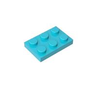 3021 Plaque de Fondation Plaque 2x3 50 Pièces GDS-510 Compatible avec Lego Briques de Construction Couleur:Azzurro Medio 322