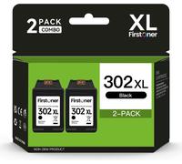 302XL Cartouche Noir, 302XL Compatible avec HP 302 Cartouches d'impression pour Envy 4510 4512 4520 4524 4527 4523 OfficeJet 3830 3831 3835 4650 5230 DeskJet 3630 1110 2130 2132 (2 Noir)
