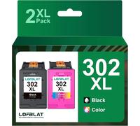 302XL Cartouches d'encre Remplacement pour HP 302 XL Noir et Couleur Cartouche pour Envy 4520 4522 4525 4527 pour Officejet 3830 3831 4650 pour Deskjet 3630 (Noir Couleur, 2 Pack)