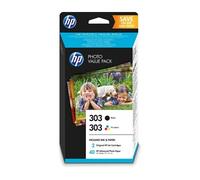 303 Photo Value Pack - Brillant - pack de 2 - 4 ml - noir, couleur (cyan, magenta, jaune) - cartouche imprimante/kit papier - pour ENVY Photo 62XX,