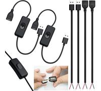 303 Switch for LED Strip,Switch Controller with USB Port,Switches for DIY or Repair with USB Male and Female Tail Cable (2 Pcs)